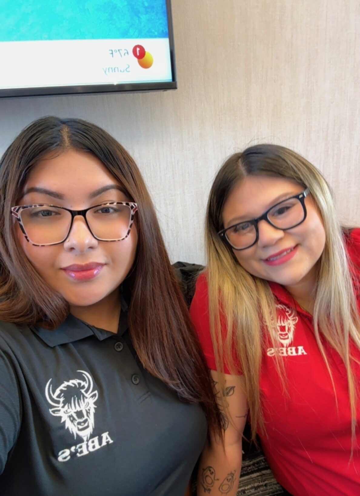 Two Abe's team members together at the Women in Business event